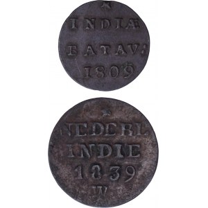 Niederländisch-Ostindien - Ludwig Napoleon 1806-1810 - Coin Pair - 2 pcs