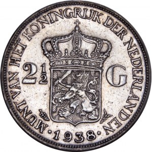 Netherland - 2 1/2 Gulden 1938