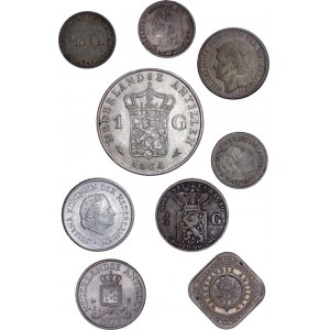 Netherland - Coin LOT - 7 pcs Silver + 2 pcs nickel