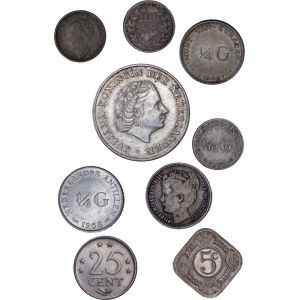 Netherland - Coin LOT - 7 pcs Silver + 2 pcs nickel