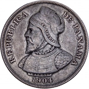 PANAMA - 50 Centesimos 1904 Philadelphia Mint