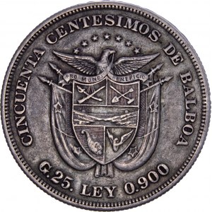 PANAMA - 50 Centesimos 1904 Philadelphia Mint