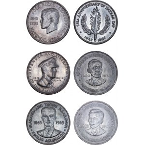Philippines - Silver Coin LOT - 6 pcs