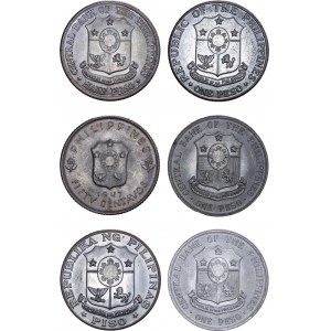 Philippines - Silver Coin LOT - 6 pcs