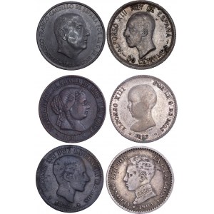 Spain - Coin LOT - 6 pcs