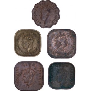 United Kingdom -Malaya and British Borneo - Coin LOT - 5 pcs - with RARE pieces