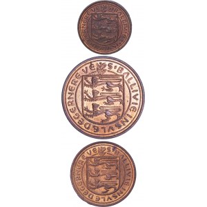 United Kingdom - Guernsey - Coin LOT - 3 pcs