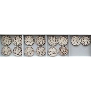 United States - Liberty Dime LOT - with better pieces - 14 pcs