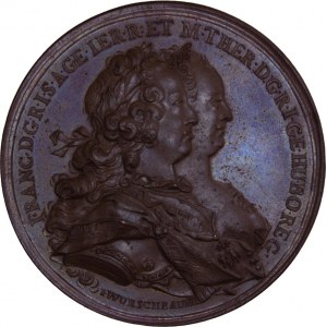 Habsburg - Maria Theresia und Franz I. Stefan 1745-1765 AE-Medaille 1757