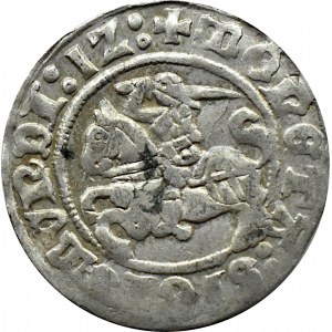Sigismund I the Old, half-penny 1512 abbreviated date (1Z), Vilnius, WHEREAS