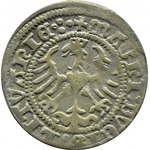 Sigismund I. der Alte, halber Pfennig 1513, Vilnius, abgekürztes Datum, VIERTER KREIS