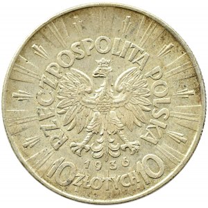 Polska, II RP, Józef Piłsudski 10 złotych 1936, Warszawa