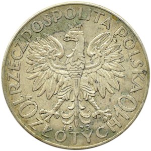 Poland, Second Republic, Head of a Woman, 10 zloty 1932, Warsaw