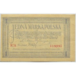 Polska, II RP, 1 marka 1919, Warszawa, I seria ICA - piękne!