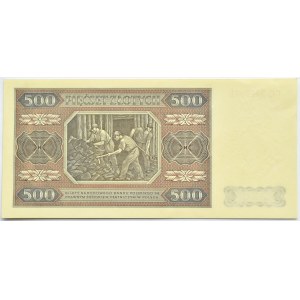 Polska, RP, 500 złotych 1948, Warszawa, seria CC, UNC