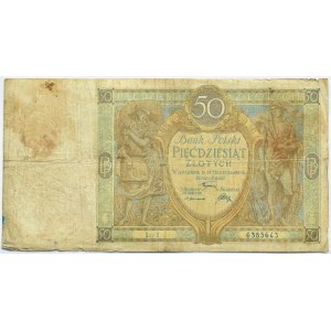Polska, II RP, 50 złotych 1925, seria X, Warszawa, rzadkie