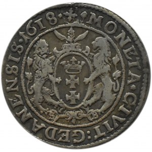 Sigismund III. Vasa, ort 1618, Danzig, mit ● nach der Jahreszahl