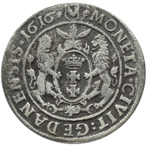 Sigismund III. Vasa, ort 1616, Danzig, Büste mit breiter Blende