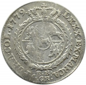Stanisław A. Poniatowski, 4 grosze srebrne (złotówka) 1779 E.B., Warszawa