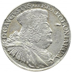 August III Saxon, ort (18 pennies) 1756 E.C., Leipzig