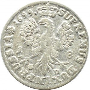 Deutschland, Preußen, Friedrich III., Sechspfennig 1699 SD, Königsberg