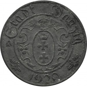 Freie Stadt Danzig, 10 Fenig 1920, Danzig, Sorte 57.9/25, RARE C5