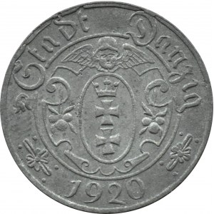 Freie Stadt Danzig, 10 Fenig 1920, Danzig, Sorte 58.1/2, RARE C5