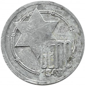 Getto Łódź, 10 marek 1943, aluminium, odm. 2/1