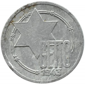 Getto Łódź, 10 marek 1943, aluminium, odm. 3/2