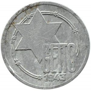 Ghetto Lodz, 10 marks 1943, aluminum, ref. 3/2