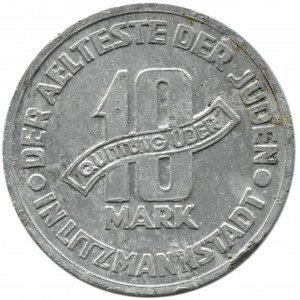 Ghetto Lodz, 10 marks 1943, aluminum, ref. 3/2