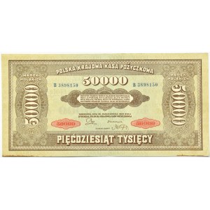Polen, Zweite Republik, 50000 Mark 1922, Serie B, schön!, Warschau, UNC-