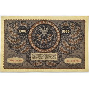 Polen, Zweite Republik, 1000 Mark 1919, III SERJA AO, Typ 8, Warschau, schön!