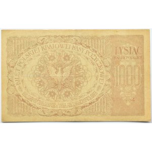 Polen, Zweite Republik, 1000 Mark 1919, kein Serienbrief, Warschau