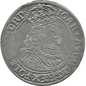 John II Casimir, ort 1659 AT, Poznań, ornaments at the shield of the coat of arms