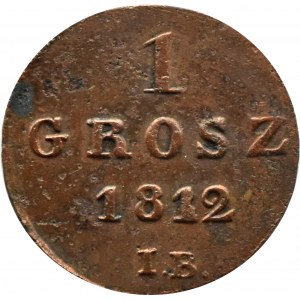 Herzogtum Warschau, Pfennig 1812 I.B., Warschau, IB - eng beieinander