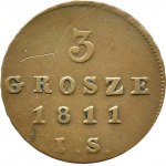 Herzogtum Warschau, 3 grosze 1811 I.S., Warschau