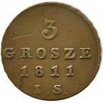 Księstwo Warszawskie, 3 grosze 1811 I.S., Warszawa