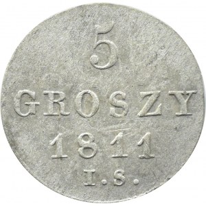 Duchy of Warsaw, 5 groszy 1811 I.S., Warsaw