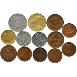 Free City of Danzig, set of small coins 1923-1937, Berlin