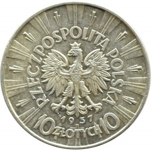 Polska, II RP, Józef Piłsudski, 10 złotych 1937, Warszawa