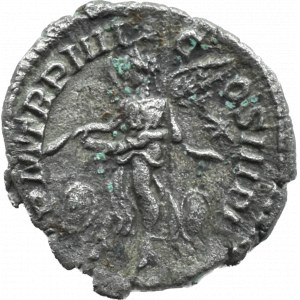 Römisches Reich, Elagabalus (Elagabalus 218-222 n. Chr.), Denar, VICTORIA