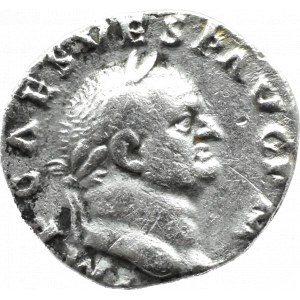 Roman Empire, Vespasian (69-79 AD), VESTA denarius (TRI-PO)