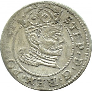 Stefan Batory, penny 1582, Riga, variety with the city coat of arms