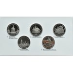 UdSSR/Russland, Los von 10 Münzen 1988-1992 im Etui, Spiegelstempel, UNC