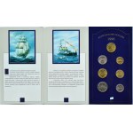 Russland, Los von 6 Münzen 1996 im Etui, 300. Jahrestag der russischen Flotte, UNC