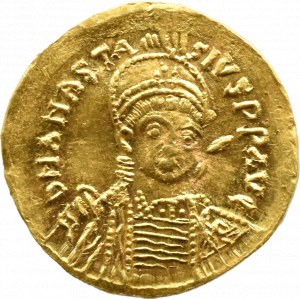 Cesarstwo Wschodnie, Bizancjum, Anastasjusz I (491-518 n.e.), solid - Wiktoria, Konstantynopol
