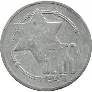 Ghetto Lodz, 10 marks 1943, aluminum, variety 5/4