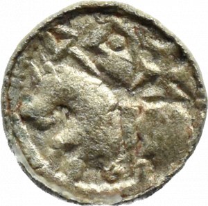 Boleslaw II the Bold, denarius - prince on horseback, cross - RARE