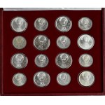 ZSRR, Moskwa 80, lot monet srebrnych w oryginalnym etui, stempel zwykły